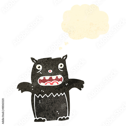 retro cartoon black cat
