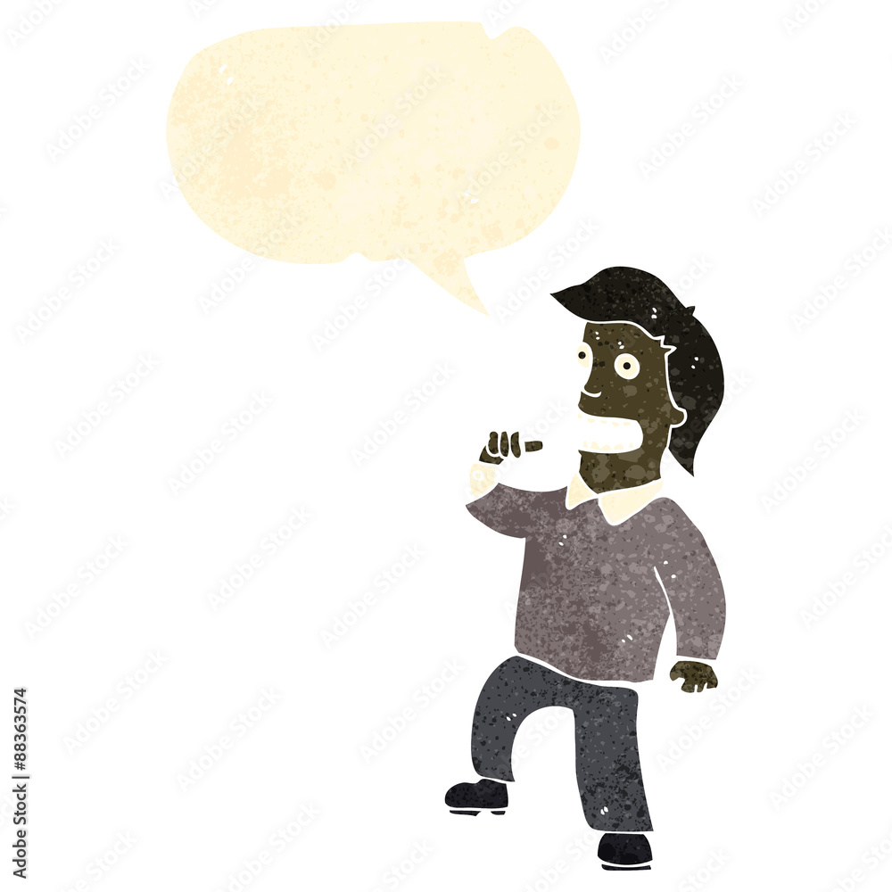 Fototapeta premium retro cartoon confident man