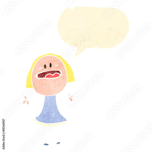 retro cartoon complaining woman