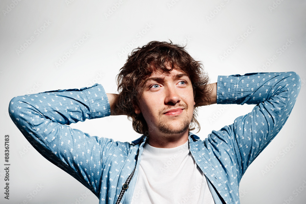 Closeup portrait of handsome, smiling, happy man, successful Closeup portrait of handsome, smiling, happy man, successful