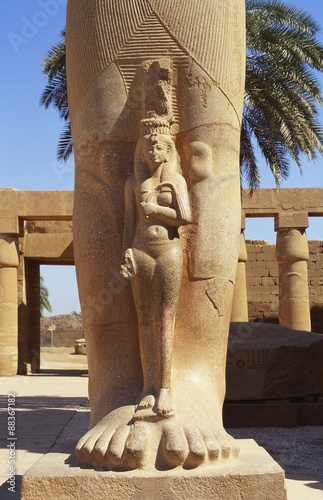 Statue of Bant Anta and Ramses II, Temple of Karnak, Luxor, Egypt #88367182