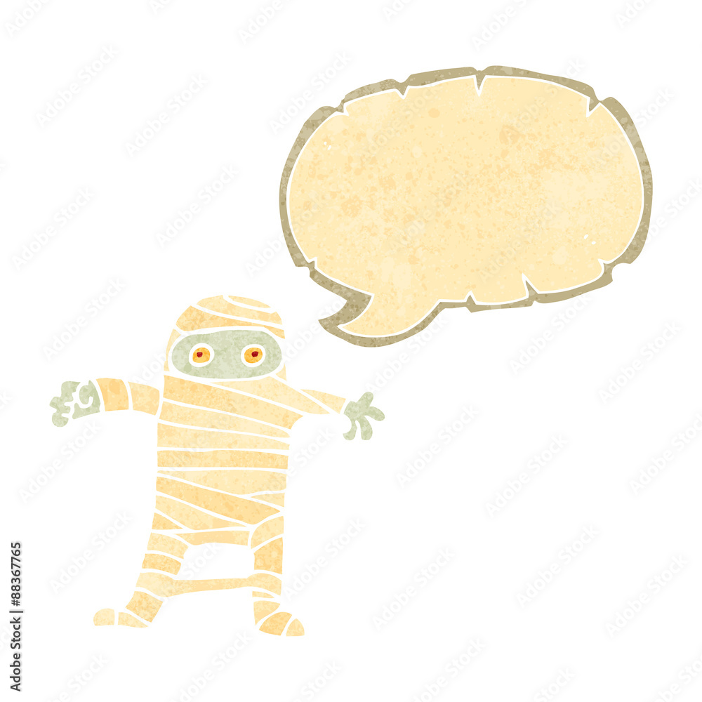 retro cartoon halloween mummy retro cartoon halloween mummy