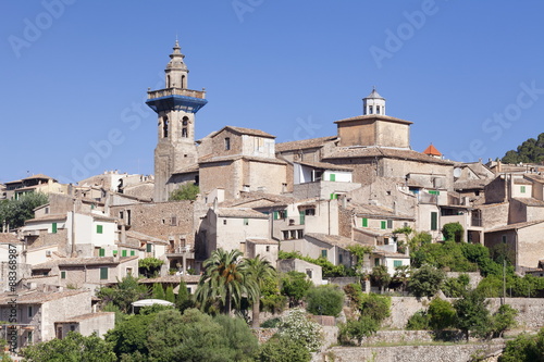 Valldemossa (Valldemosa) with parish church Sant Bartomeu, Majorca (Mallorca), Balearic Islands, Spain, Mediterranean photo
