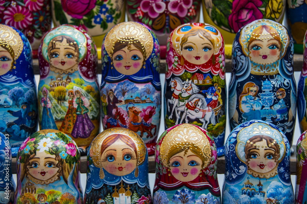 Russian dolls for sale as souvenirs in Kiev (Kyiv), Ukraine Stock Photo Adobe Stock