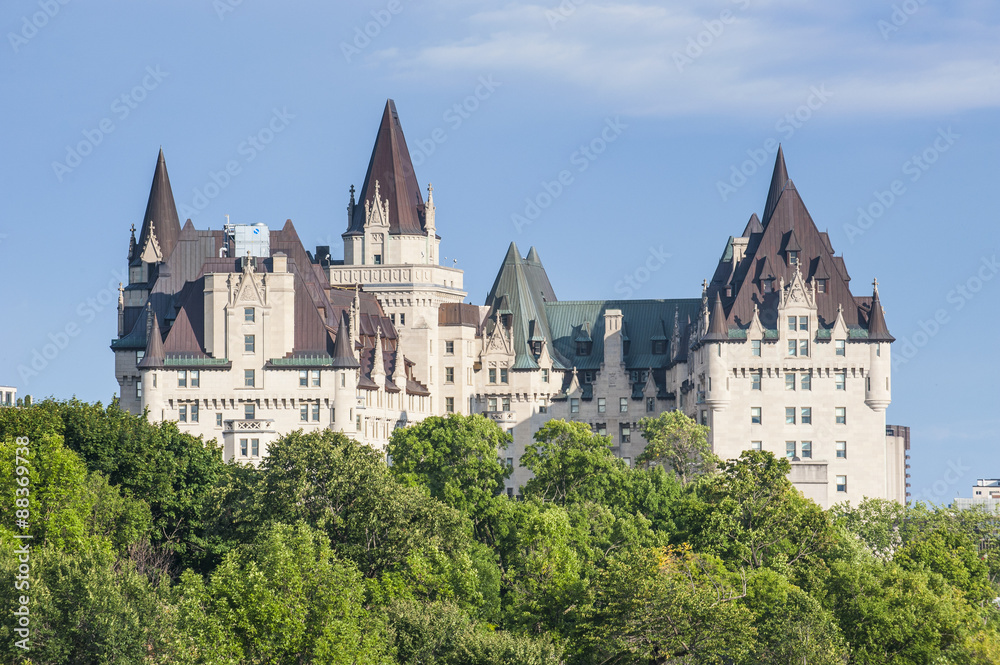 View over Chateau Laurier from Nepean Point, Ottawa, Ontario, Canada View over Chateau Laurier from Nepean Point, Ottawa, Ontario, Canada