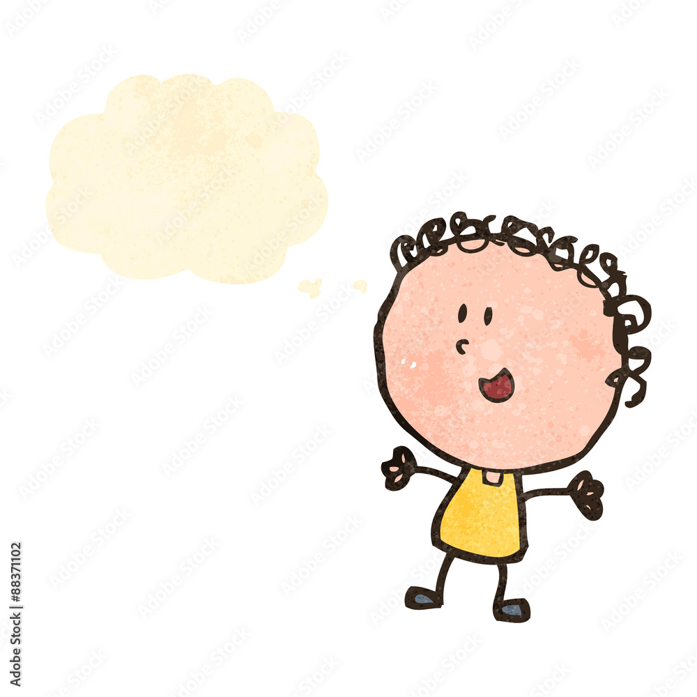 retro cartoon happy doodle woman retro cartoon happy doodle woman