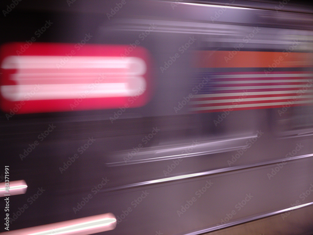 Fast moving subway Fast moving subway