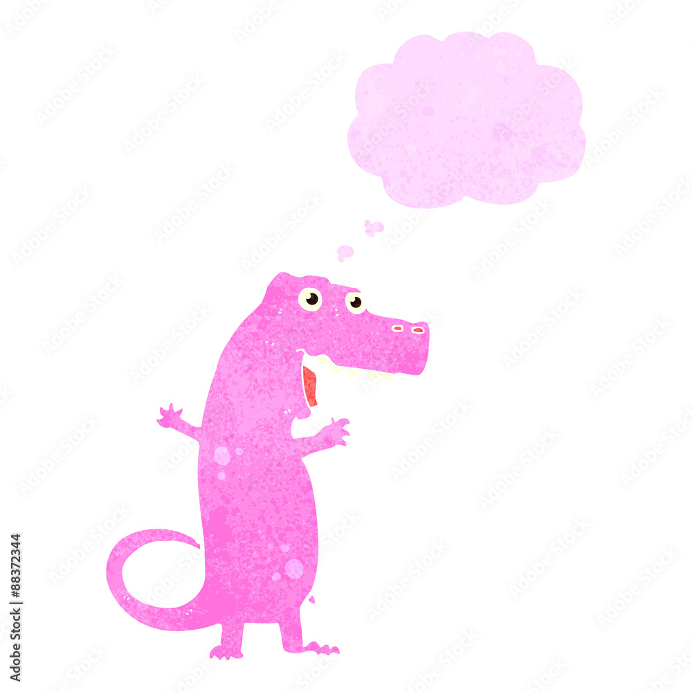 retro cartoon funny pink dinosaur retro cartoon funny pink dinosaur
