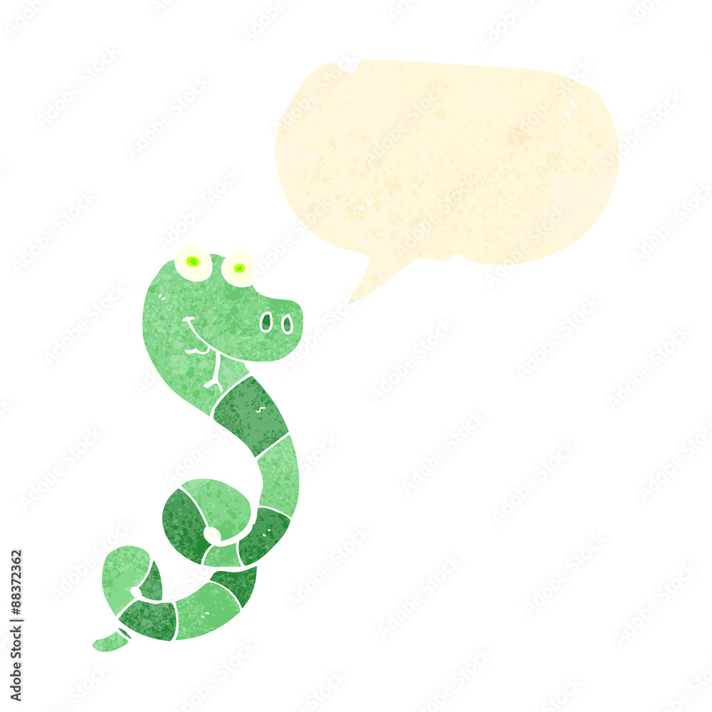 Fototapeta premium retro cartoon snake