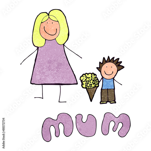 child's mother's day drawing