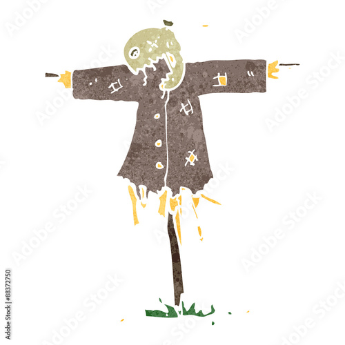 retro cartoon scarecrow