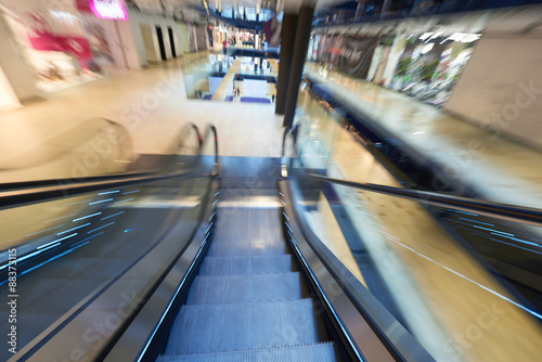 Shopping mall  escalators