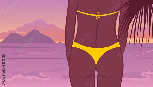 buttocks of young girl