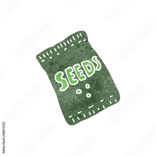 retro cartoon seed packet