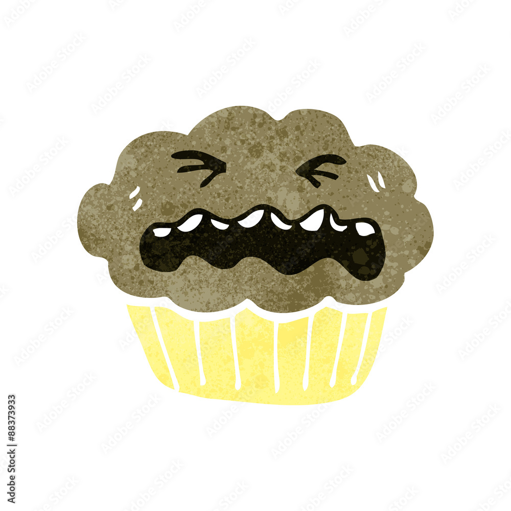retro cartoon cupcake retro cartoon cupcake