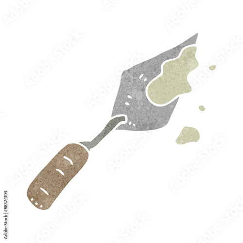 retro cartoon trowel