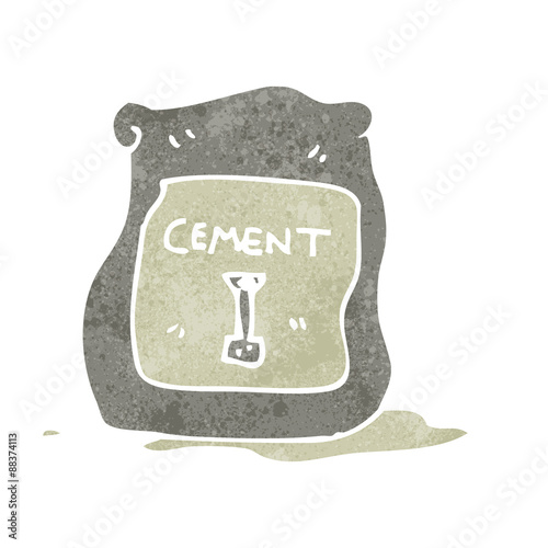 retro cartoon bag of cement