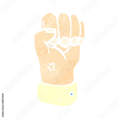retro cartoon clenched fist