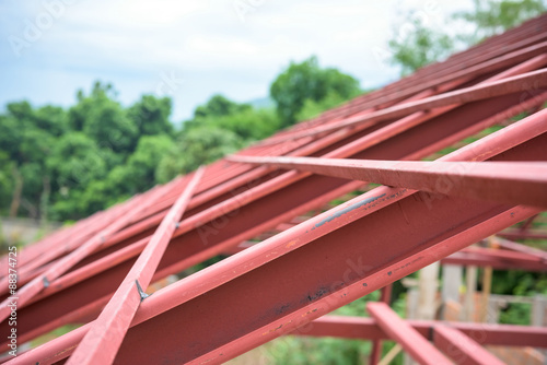  steel structure of a new house