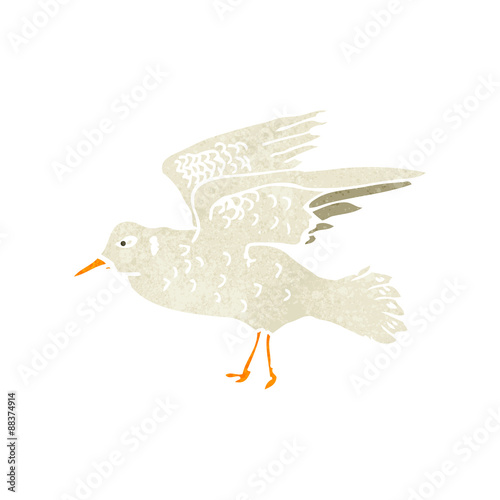 retro cartoon seagull