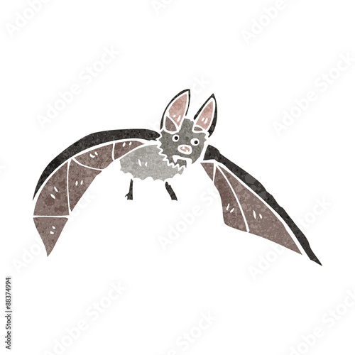 retro cartoon flying bat