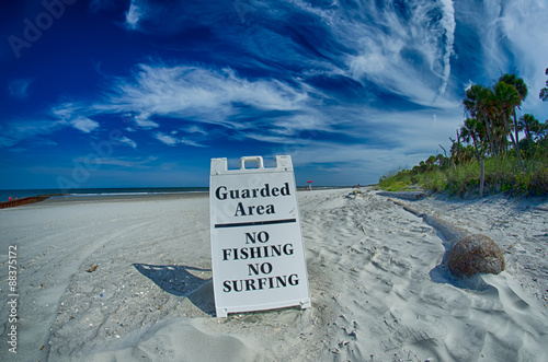 beach scenes at hunting island south carolina photo