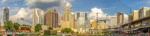 фотографія charlotte north carolina city skyline from bbt ballpark