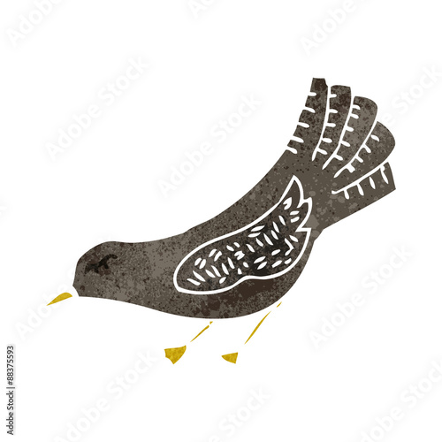 retro cartoon bird