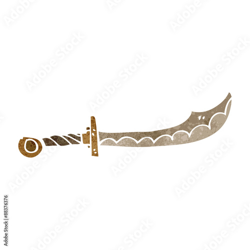 retro cartoon sword