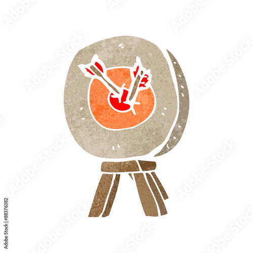 retro cartoon archery target