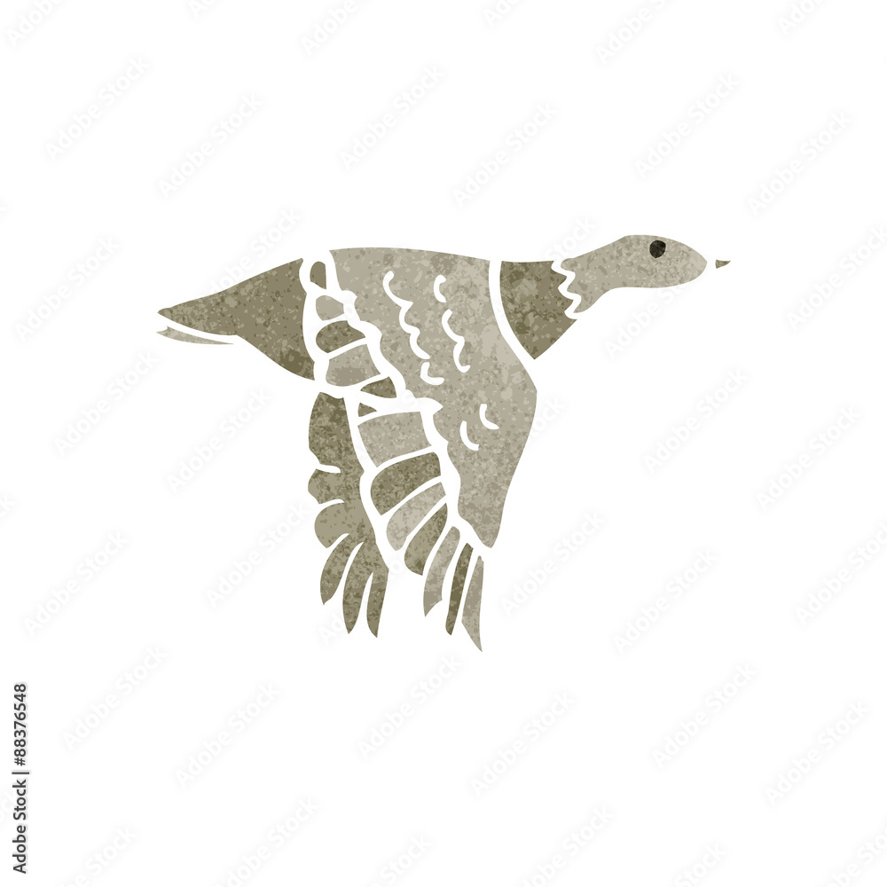 Fototapeta premium retro cartoon flying duck