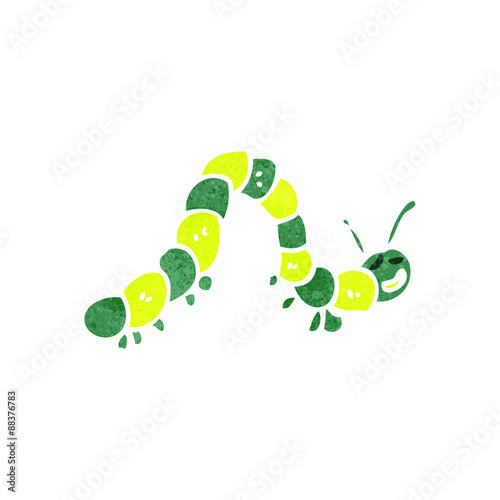 retro cartoon caterpillar
