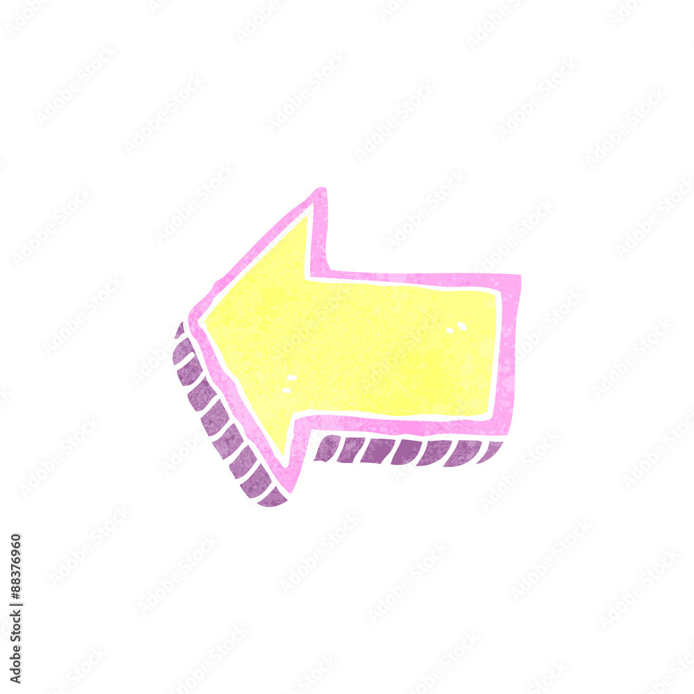 retro cartoon pointing arrow retro cartoon pointing arrow