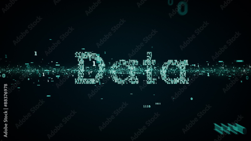 Binary Keywords Data Blue Binary Keywords Data Blue