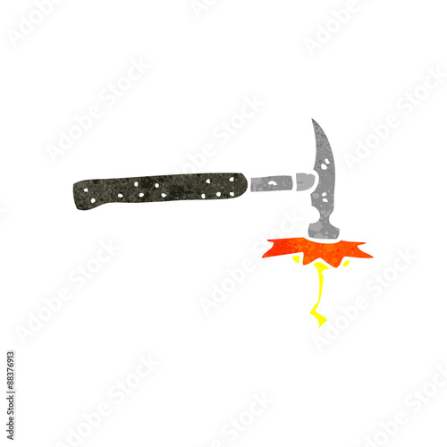 retro cartoon hammer hitting