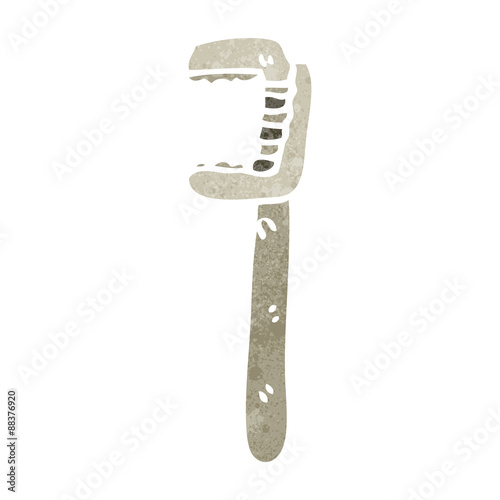 retro cartoon adjustable wrench