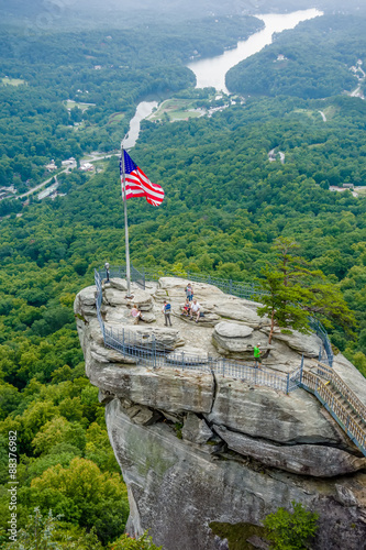 lake lure and chimney rock landscapes