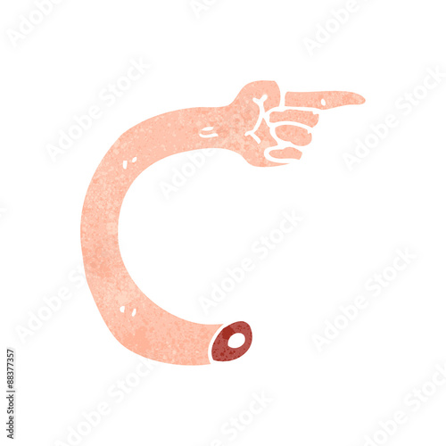 retro cartoon severed arm