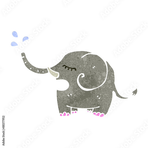 retro cartoon elephant