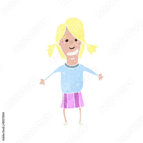 retro cartoon blond woman