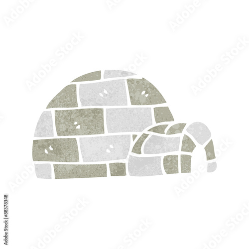 retro cartoon igloo