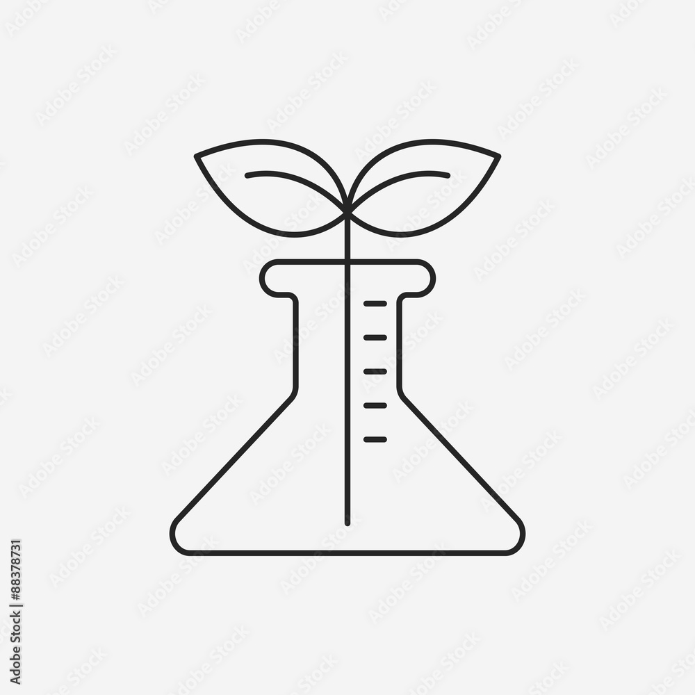 Beaker line icon Beaker line icon