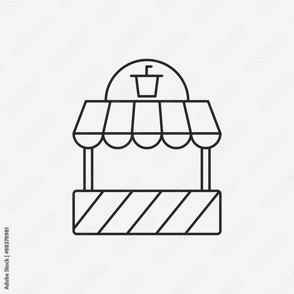 shopping store line icon shopping store line icon