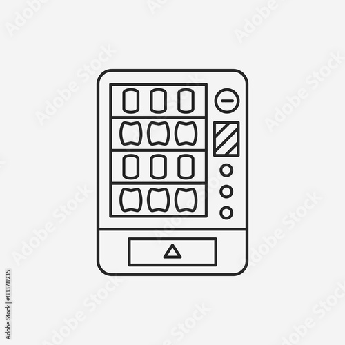 vending machine line icon