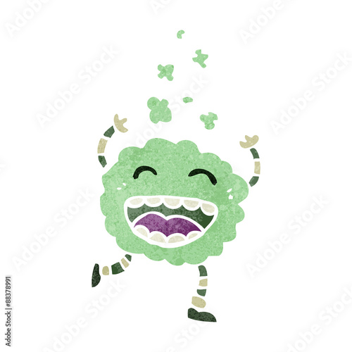 retro cartoon smell character