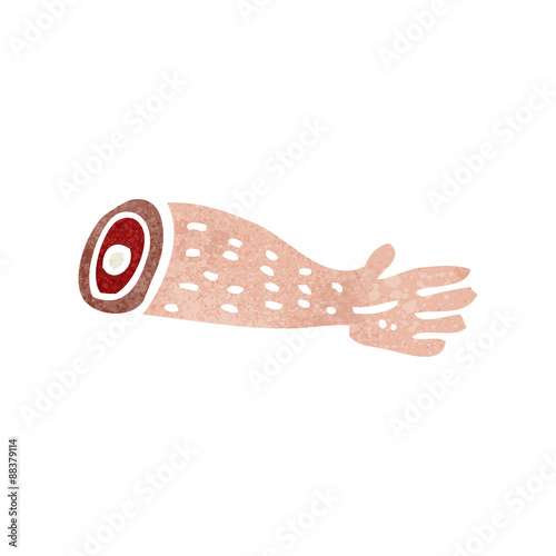 retro cartoon severed arm