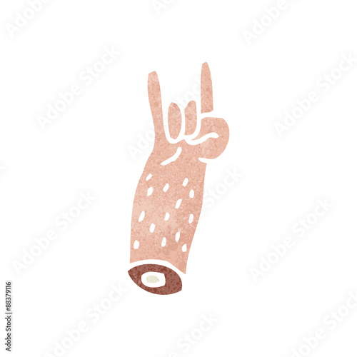 retro cartoon severed arm