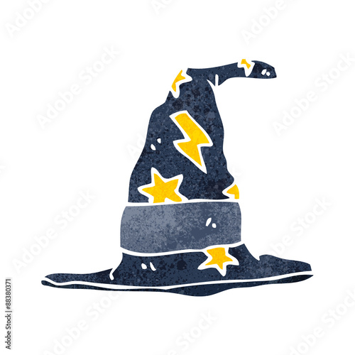 retro cartoon wizard hat