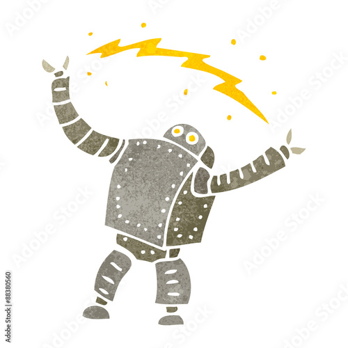 retro cartoon robot