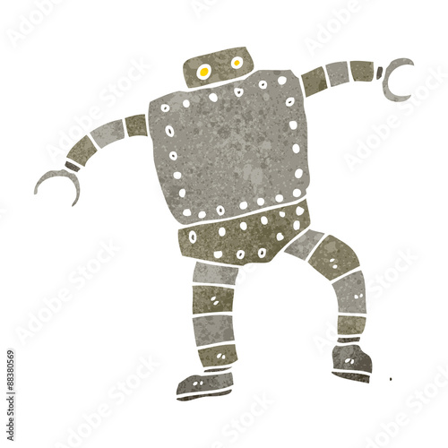 retro cartoon robot